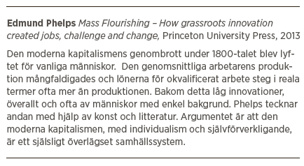 Edmund Phelps Mattias Svensson Neo nr 6 2013 Mass Flourishing intervju boken