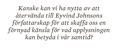 Torbjörn Elensky essä Eyvind Johnson Neo nr 2 2014