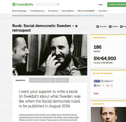 Fredrik Segerfeldt crowdfunding sossesverige FN spruckna drömmar Befria kulturen från politiken Johan norberg Martin Borgs Neo nr 4 2014