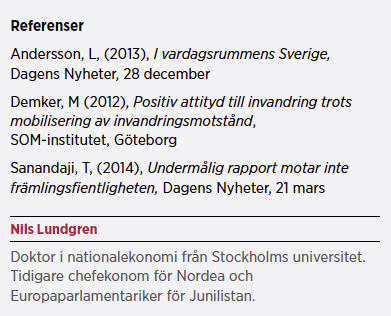 Nils Lundgren En legitim politisk fråga asyl invandring Sverigedemokraterna  Lena Andersson Marie Demker Neo nr 6 2014