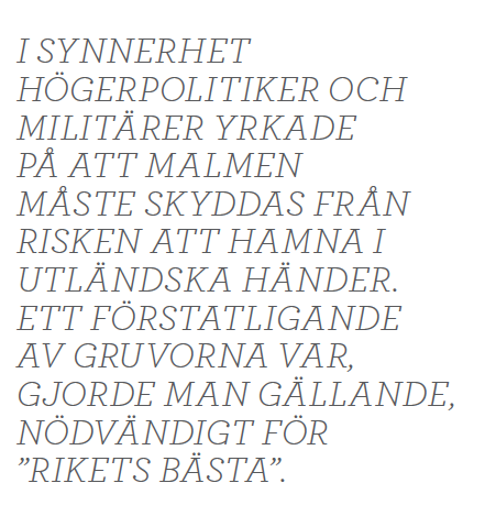 Dick Harrison gruvfrun Bergslagen järn malm Norrland  Sala LKAB Neo nr 6 2014 citat1