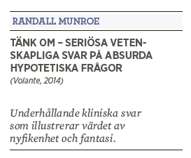 Patrik Strömer recension Randall Munroe Tänk om – Seriösa vetenskapliga svar på absurda hypotetiska frågor Volante 2014  XKCD Neo nr 2 2015