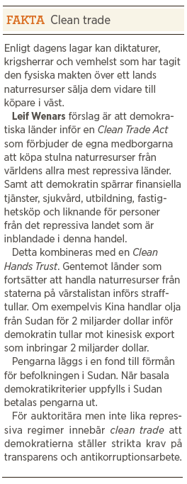 Leif Wenar porträtt Mattias Svensson Neo nr 1 2013 Clean trade