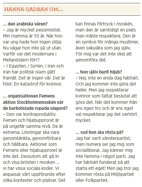 Hanna Gadban intervju Andreas Ericson Neo nr 6 2013  Vi behöver en svensk vår