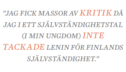 Sylvia Bjon Finlandisering Sovjet Lening Sauli Niinistö Ville Niinistö Neo nr 6 2014 citat