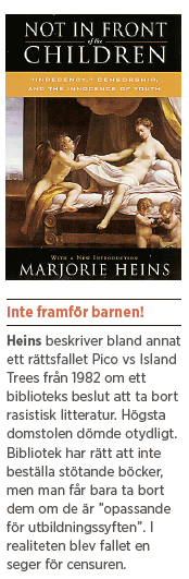 Marjorie Heins Not in fron of the children Ivar Arpi Den konstgjorda toleransen Neo nr 6 2012